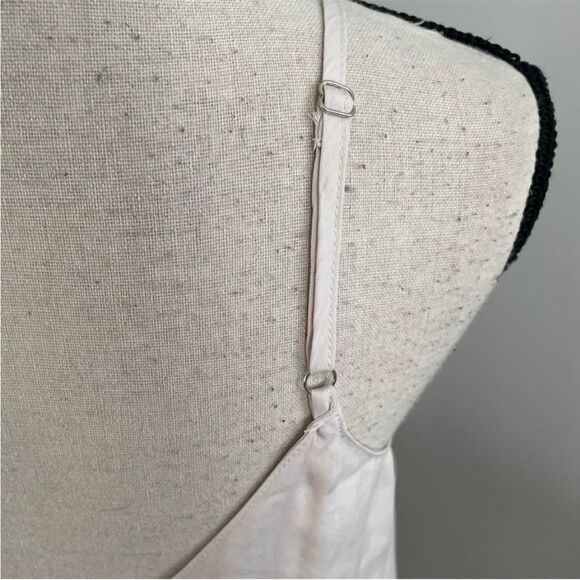 Lace Trim Satin Cami Small Beige Pink Black Camisole Tank Mustard Seed Y2K Fairy - Picture 6 of 9